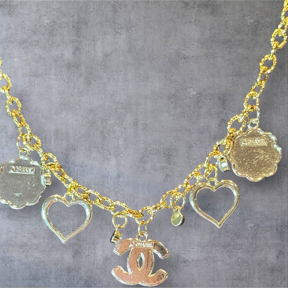 Upcycled Chanel Gold Charm Necklace - Picture 3 of 3